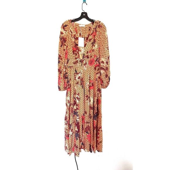 ulla johnson linnea silk dress garden rose US8 - Picture 9 of 12